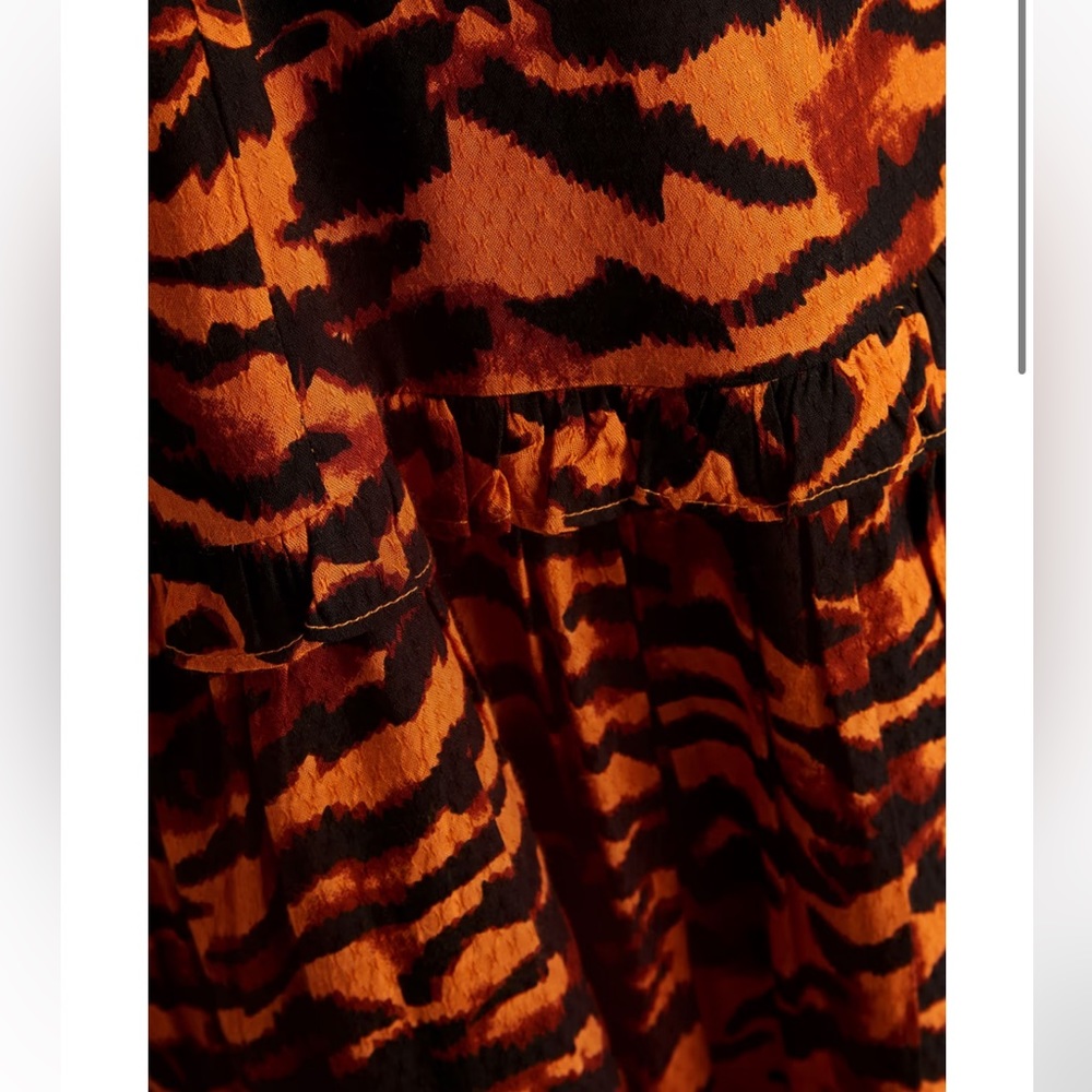 WALTER‎ BAKER Yosline Gathered Tiger Jacquard Midi Dress Size 4 NWOT - Picture 8 of 14